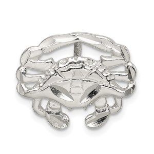 Million Charms 925 Sterling Silver Crab Necklace Slide Pendant Necklace Pendant